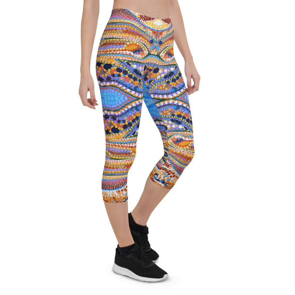 Jeddah Desert dalliance - Capri Leggings