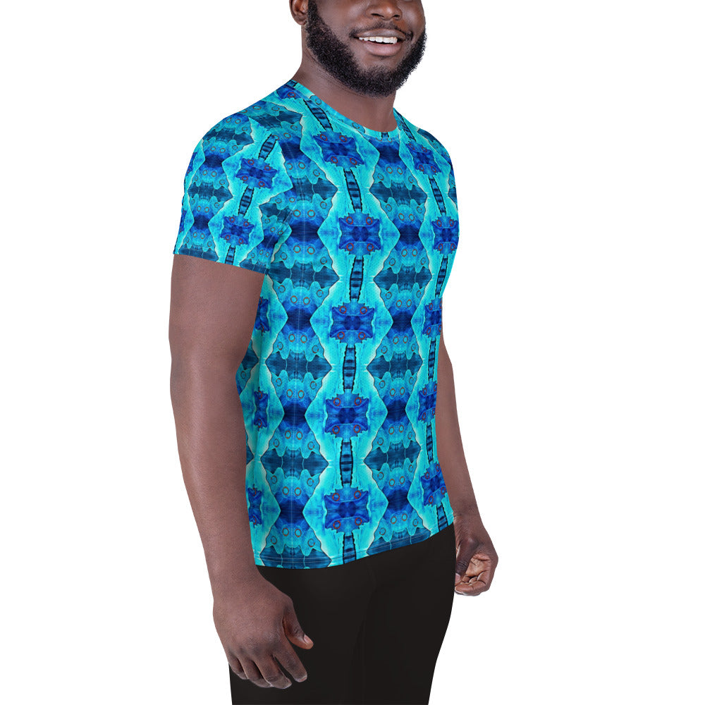 CS Blue Yonder - All-Over Print Men's Athletic T-shirt