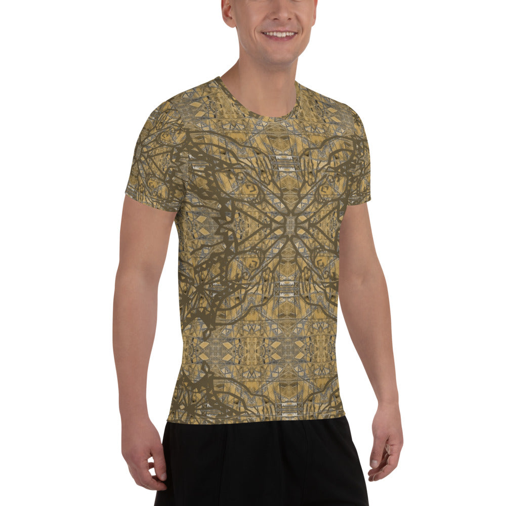 FF 1Pet5v7 Khaki - All-Over Print Men's Athletic T-shirt