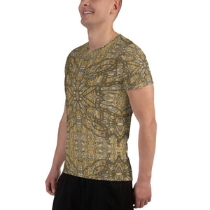 FF 1Pet5v7 Khaki - All-Over Print Men's Athletic T-shirt