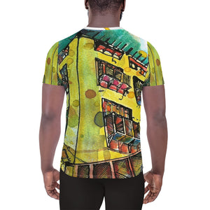 Jeddah Look up - All-Over Print Men's Athletic T-shirt