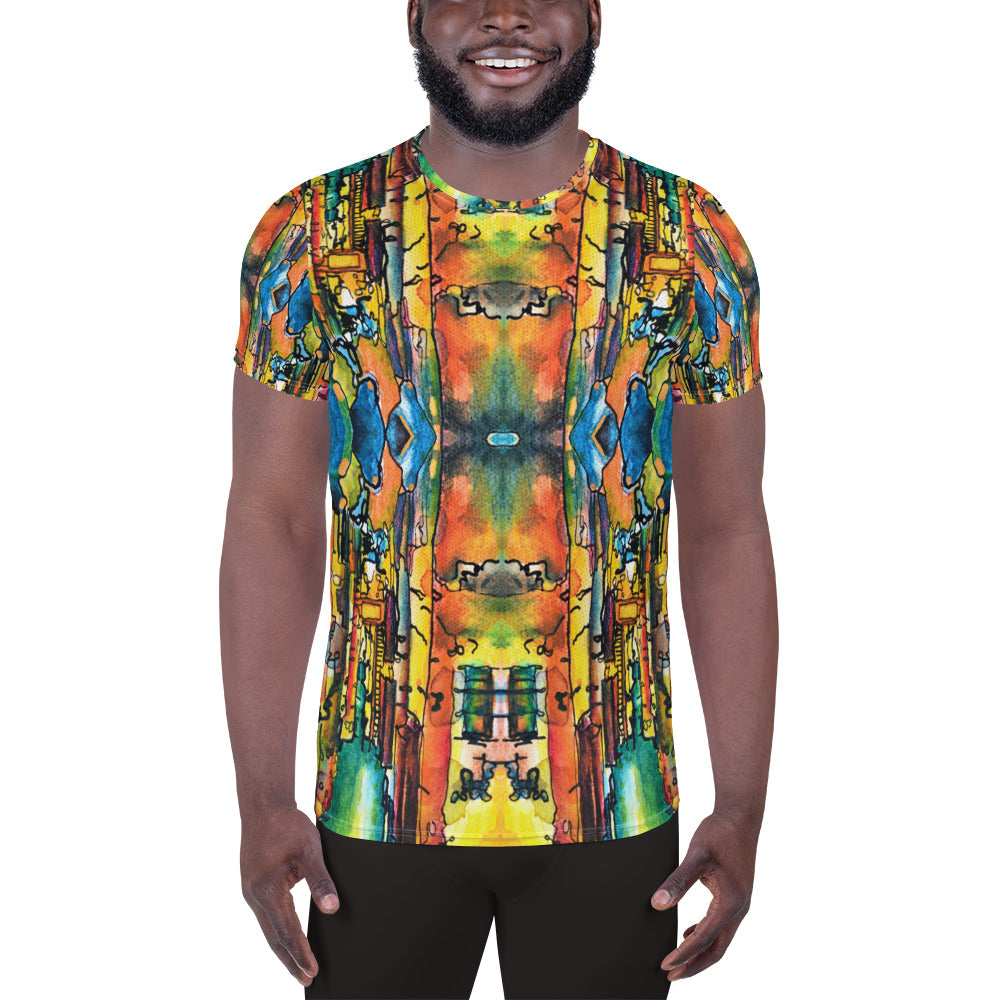 Jeddah Gathering place - All-Over Print Men's Athletic T-shirt