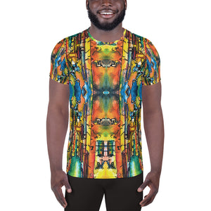 Jeddah Gathering place - All-Over Print Men's Athletic T-shirt