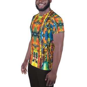 Jeddah Gathering place - All-Over Print Men's Athletic T-shirt