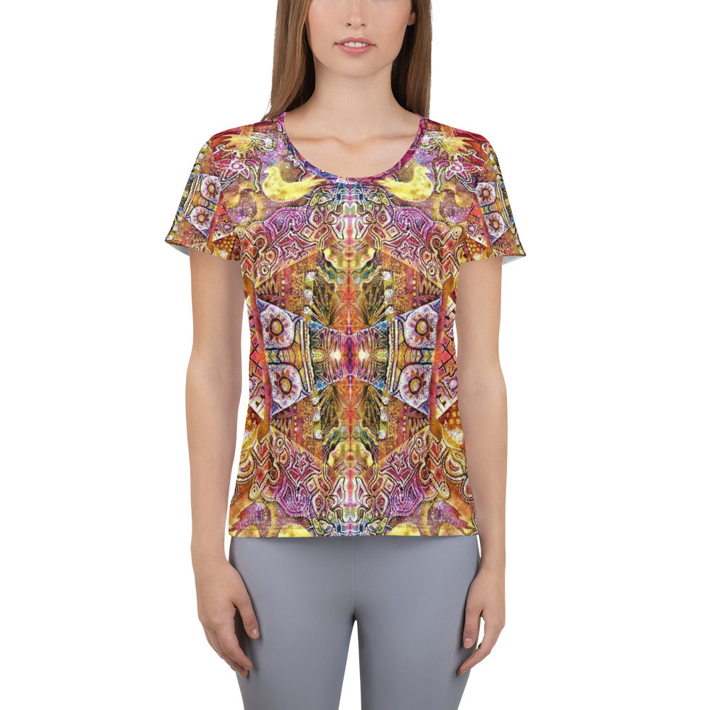 OE  Bird tapestry - All-Over Print Women's Athletic T-shirt