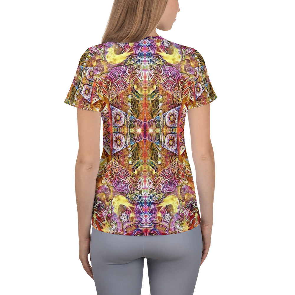 OE  Bird tapestry - All-Over Print Women's Athletic T-shirt