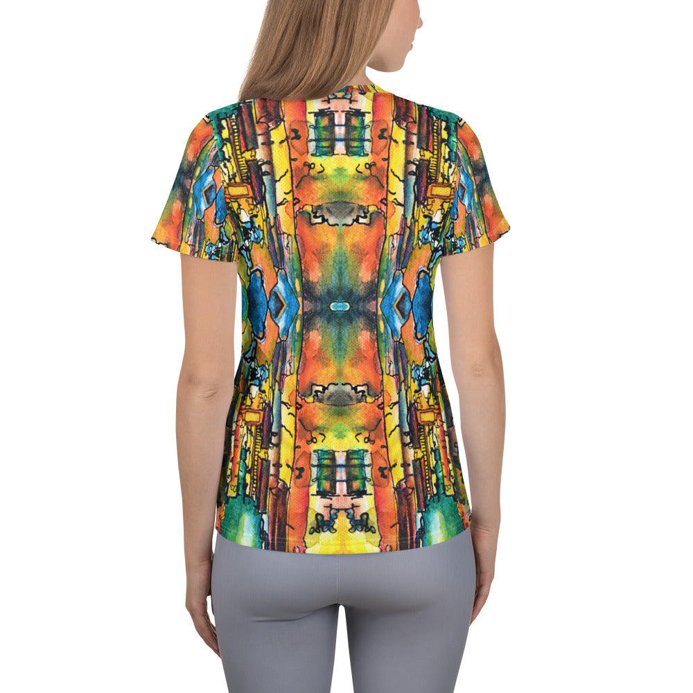 Jeddah Gathering place - All-Over Print Women's Athletic T-shirt