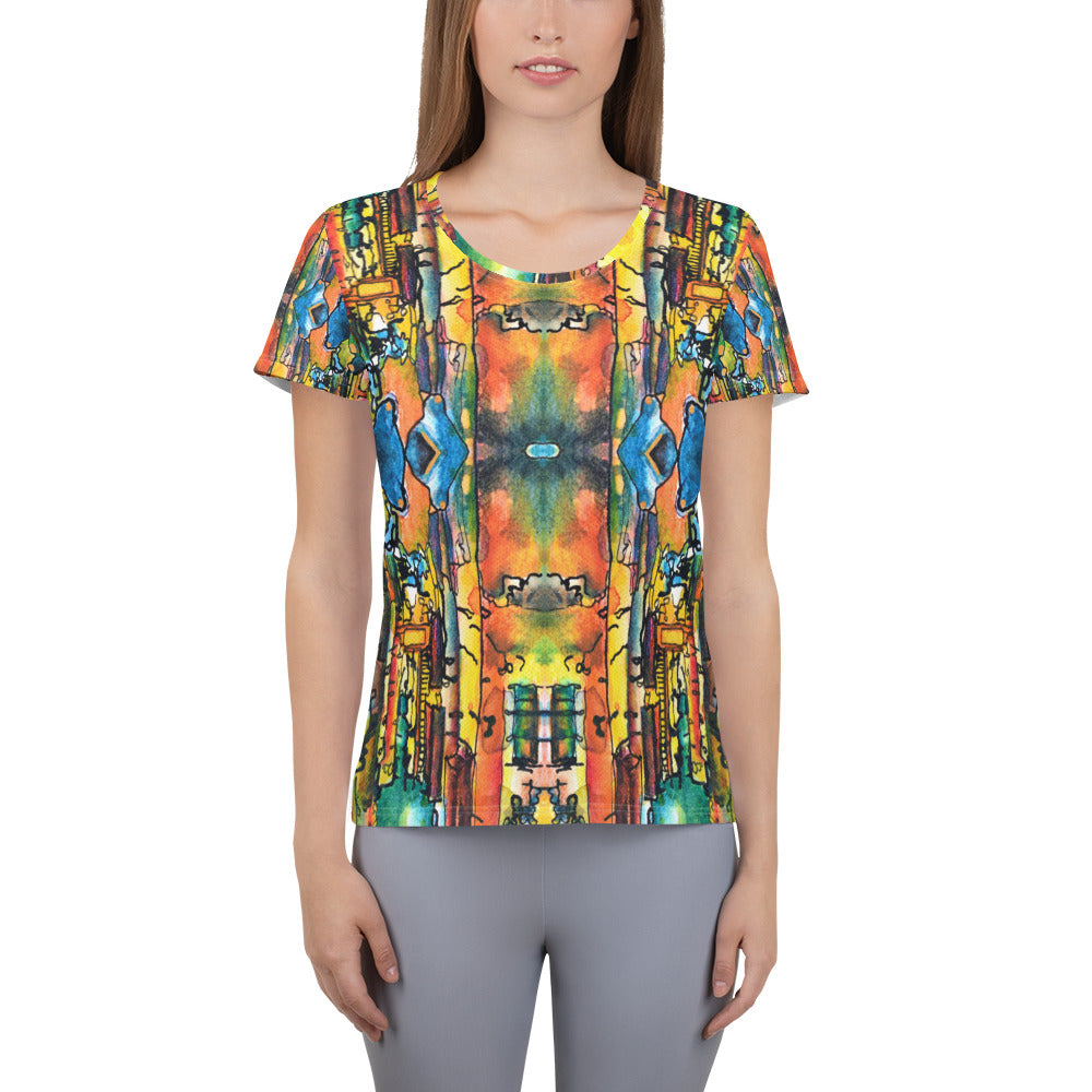 Jeddah Gathering place - All-Over Print Women's Athletic T-shirt