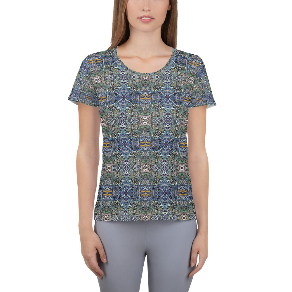 CS Masculine Blue - All-Over Print Women's Athletic T-shirt