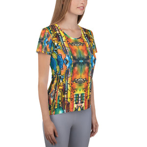 Jeddah Gathering place - All-Over Print Women's Athletic T-shirt