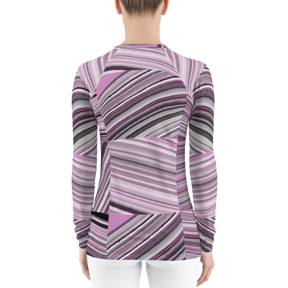 LE Mauve Quilt - Women's Rash Guard