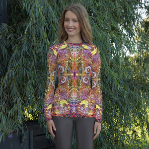 OE Bird tapestry - Women's Rash Guard