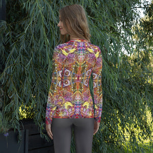 OE Bird tapestry - Women's Rash Guard