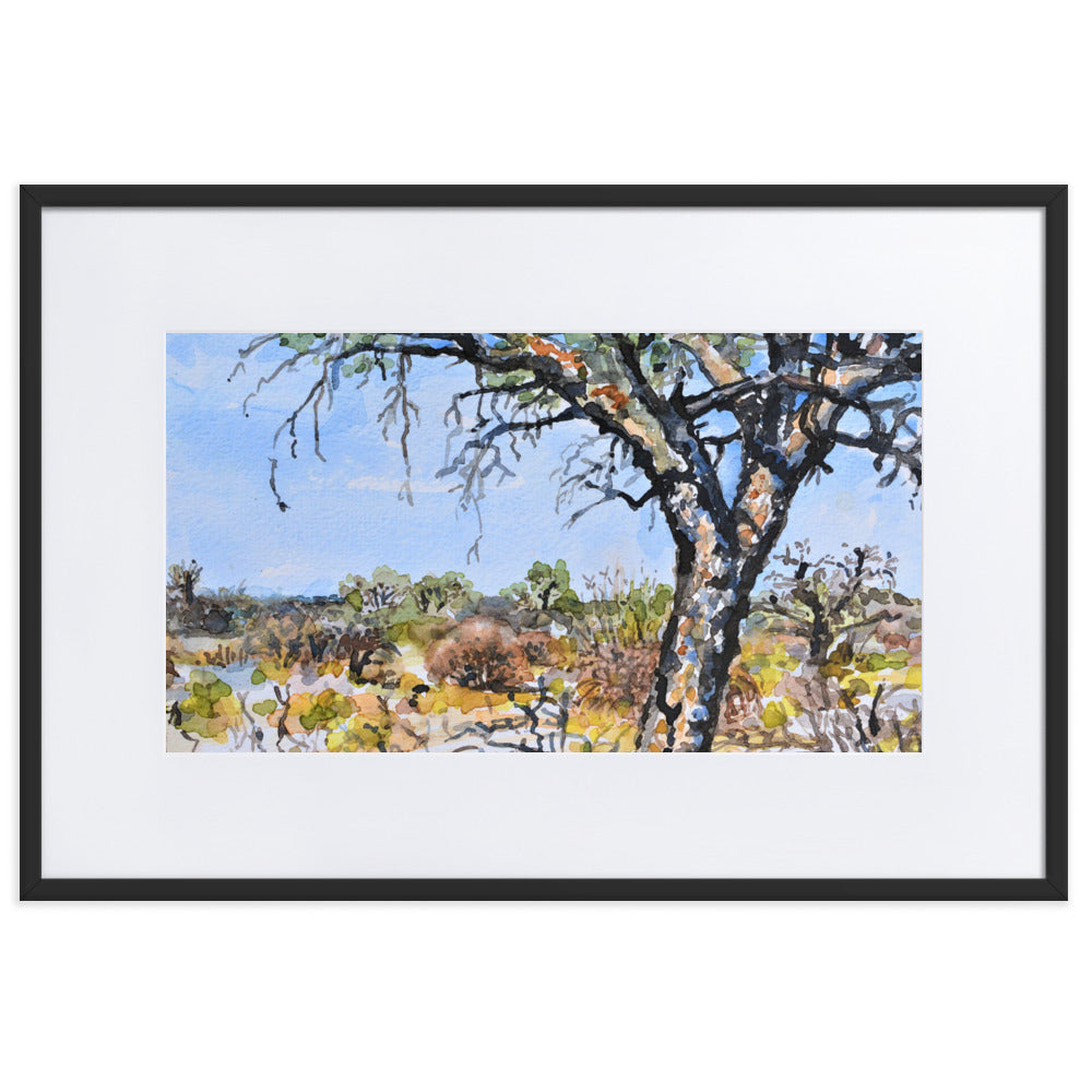 Towering Tree - Matte Paper Framed Poster With Mat